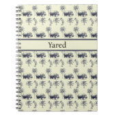 Nile River Botanische Patroon, aangepast Notitieboek (Voorkant)