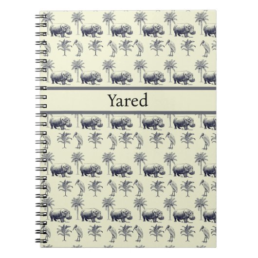 Nile River Botanische Patroon, aangepast Notitieboek (Voorkant)