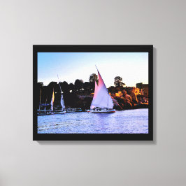 Nile Sailships Canvas Afdruk