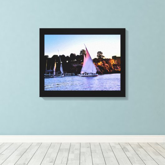 Nile Sailships Canvas Afdruk (Insitu (Houten vloer))