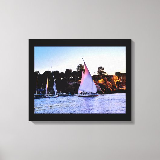 Nile Sailships Canvas Afdruk (Voorkant)