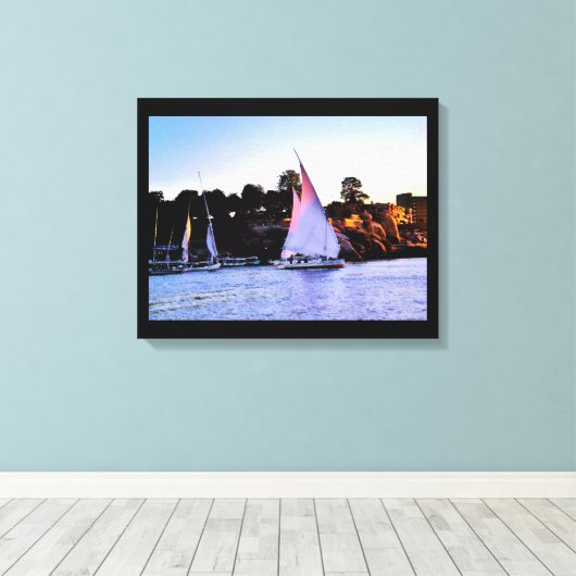 Nile Sailships Canvas Afdruk (Insitu (Houten vloer))