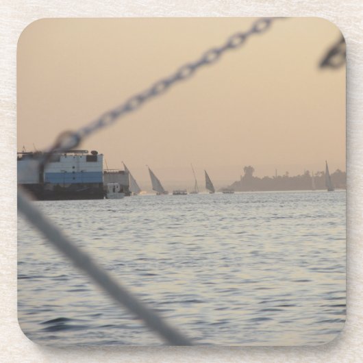 Nile Sunset Hard Plastic Onderzetter (Voorkant)