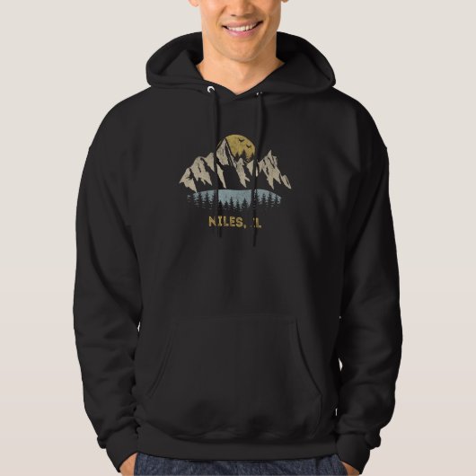 Niles Illinois Mountain Sunset Sunrise IL Hoodie (Voorkant)