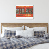 Niles, OhioLarge Letter ScenesNiles, OH Canvas Afdruk (Insitu (Slaapkamer))