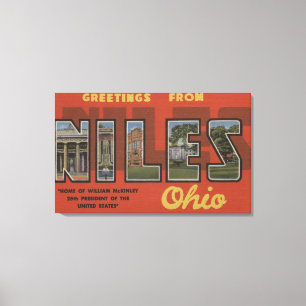 Niles, OhioLarge Letter ScenesNiles, OH Canvas Afdruk