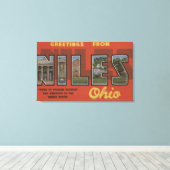 Niles, OhioLarge Letter ScenesNiles, OH Canvas Afdruk (Insitu (Houten vloer))