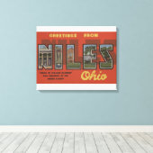Niles, OhioLarge Letter ScenesNiles, OH Canvas Afdruk (Insitu (Houten vloer))