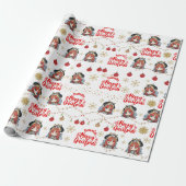 Nilou Kerst Thema Gift Wrapper Cadeaupapier (Uitgerold)