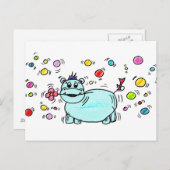 Nilpferd Briefkaart (Voorkant / Achterkant)