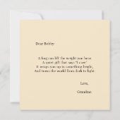 Nim Hugs  Comfort Serie Kaart (Achterkant)