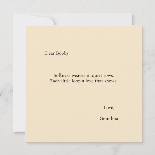 Nim Knits  Comfort Serie Kaart (Achterkant)