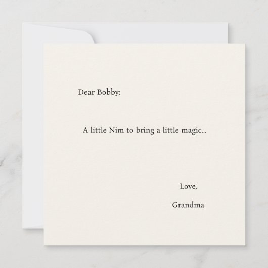 Nim Naps  Comfort Serie Kaart (Achterkant)