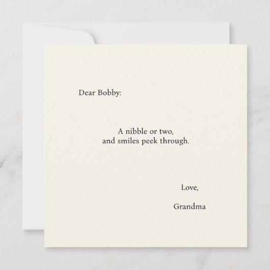 Nim Nibbles Comfort Serie Kaart (Achterkant)