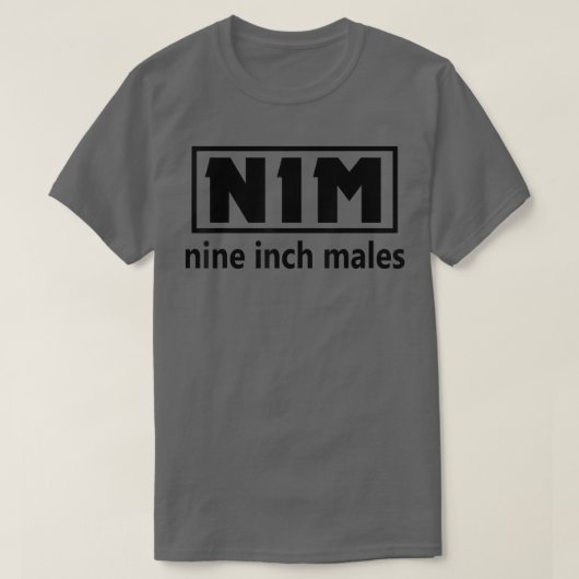 Nim Nine Inch Males Funny Mannen T-shirt (Design voorkant)