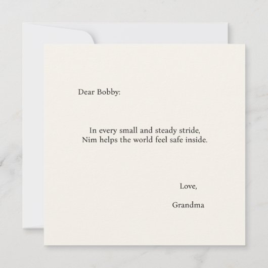 Nim Pretends Aangepaste Comfort Series Kaart (Achterkant)