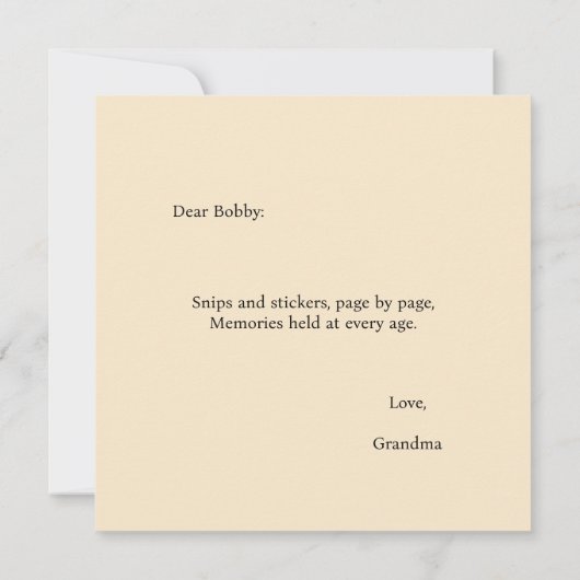 Nim Scrapbooks Comfort Series Kaart (Achterkant)