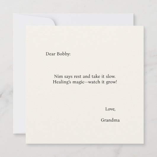 Nim slaapt Comfort Series Kaart (Achterkant)