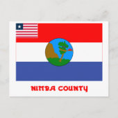 Nimba County Flag met naam Briefkaart (Voorkant)