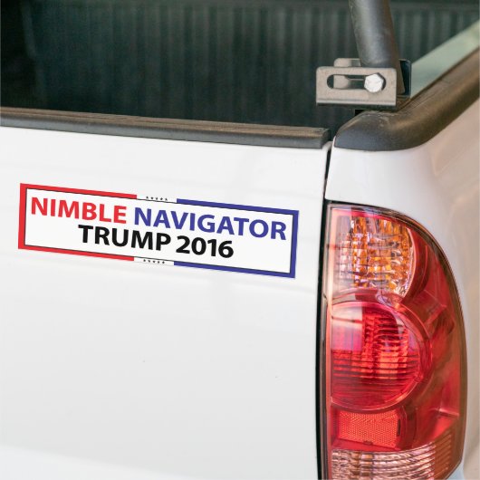 NIMBLE NAVIGATOR TRUMP 2016 BUMPERSTICKER (Op Truck)