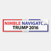 NIMBLE NAVIGATOR TRUMP 2016 BUMPERSTICKER (Voorkant)