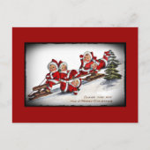 Nimblie Nicks Ride a Sled Briefkaart (Voorkant)