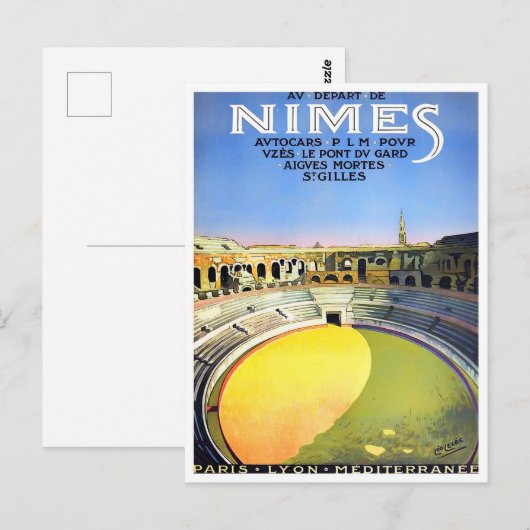 Nimes France vintage Briefkaart (Voorkant / Achterkant)