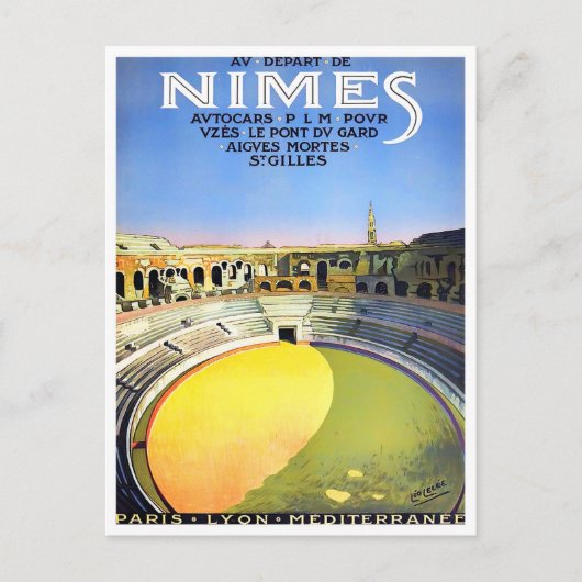 Nimes France vintage Briefkaart (Voorkant)