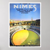 Nimes France vintage Poster (Voorkant)