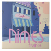 Nîmes Frankrijk reisposter print. Tegeltje (Voorkant)