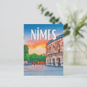 Nîmes Photo Vintage Briefkaart (Staand voorkant)