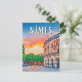Nîmes Photo Vintage Briefkaart (Staand voorkant)