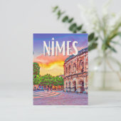 Nîmes Photo Vintage Briefkaart (Staand voorkant)