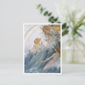 Nimfen Dansen in de Waves  Illustratie Briefkaart (Staand voorkant)