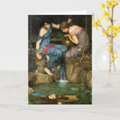 Nimfen die het Hoofd van Wenskaart Orpheus vinden Kaart (Gele Bloem)