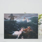 Nimfen en Satyrs Spelen in de Golven Kaart (Staand voorkant)