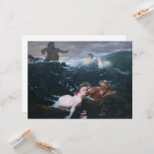 Nimfen en Satyrs Spelen in de Golven Kaart (Voorkant / Achterkant in situ)