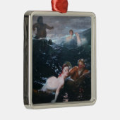 Nimfen en Satyrs Spelen in de Golven Metalen Ornament (Rechts)