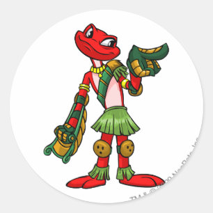 Nimmo Mystery Island Player Ronde Sticker