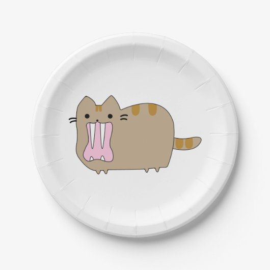 Nimravid Saber Tooth Prehistoricus False Cat Papieren Bordje (Voorkant)