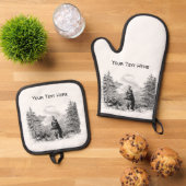 Nimrod - Beer en bijen Ovenwant & Pannenlap Set (Top down)