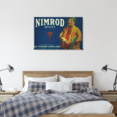 Nimrod Lemon LabelSan Fernando, CA Canvas Afdruk (Insitu (Slaapkamer))