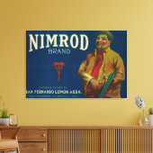 Nimrod Lemon LabelSan Fernando, CA Canvas Afdruk (Insitu (Woonkamer))