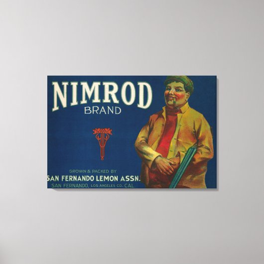 Nimrod Lemon LabelSan Fernando, CA Canvas Afdruk (Voorkant)