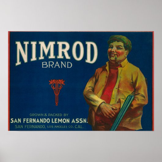 Nimrod Lemon LabelSan Fernando, CA Poster (Voorkant)
