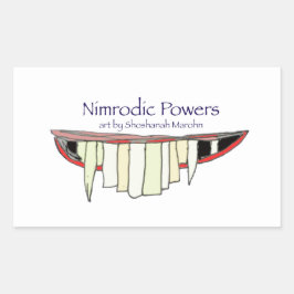 Nimrodic Powers: Kunst van Shoshanah Marohn fang v Rechthoekige Sticker