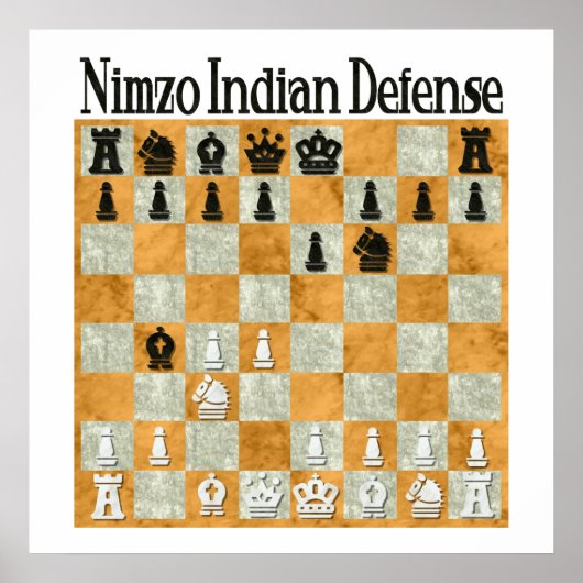 Nimzo-Indische verdediging Poster (Voorkant)