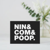 NIN & COM & POOP. BRIEFKAART (Staand voorkant)