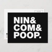 NIN & COM & POOP. BRIEFKAART (Voorkant / Achterkant)