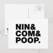 NIN & COM & POOP. BRIEFKAART (Voorkant / Achterkant)